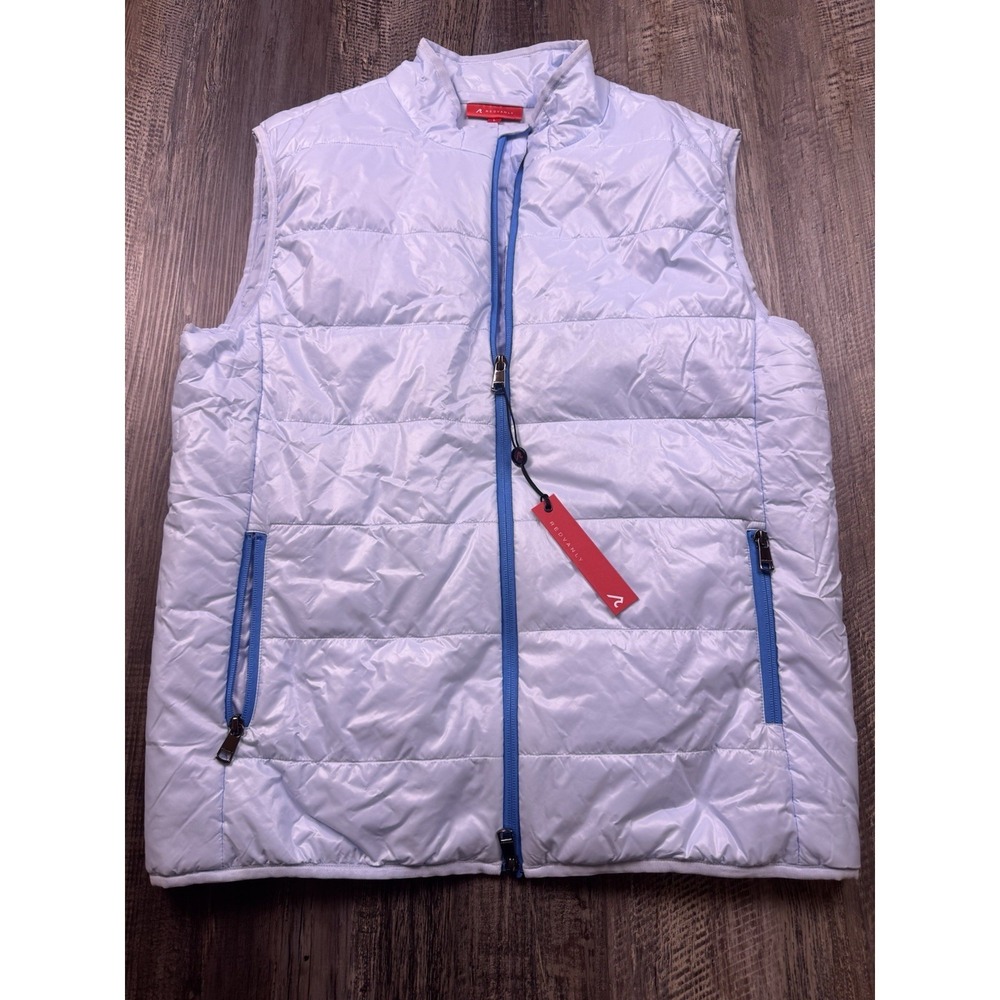 Redvanly Men's Bolton Puffer Full Zip Vest Breeze Blue Size L New Golf Tech